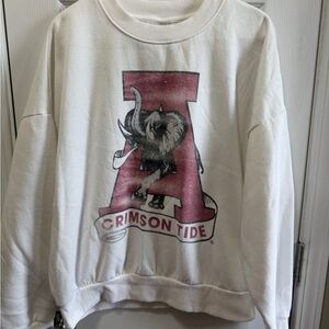 Crimson Tide White Sweatshirt